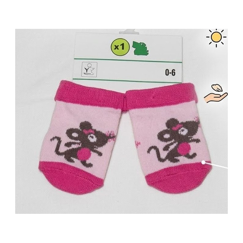 Petites chaussettes motif 'Souris'
