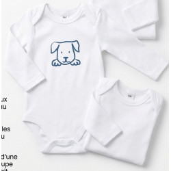2 Bodys blancs en coton 9 mois 