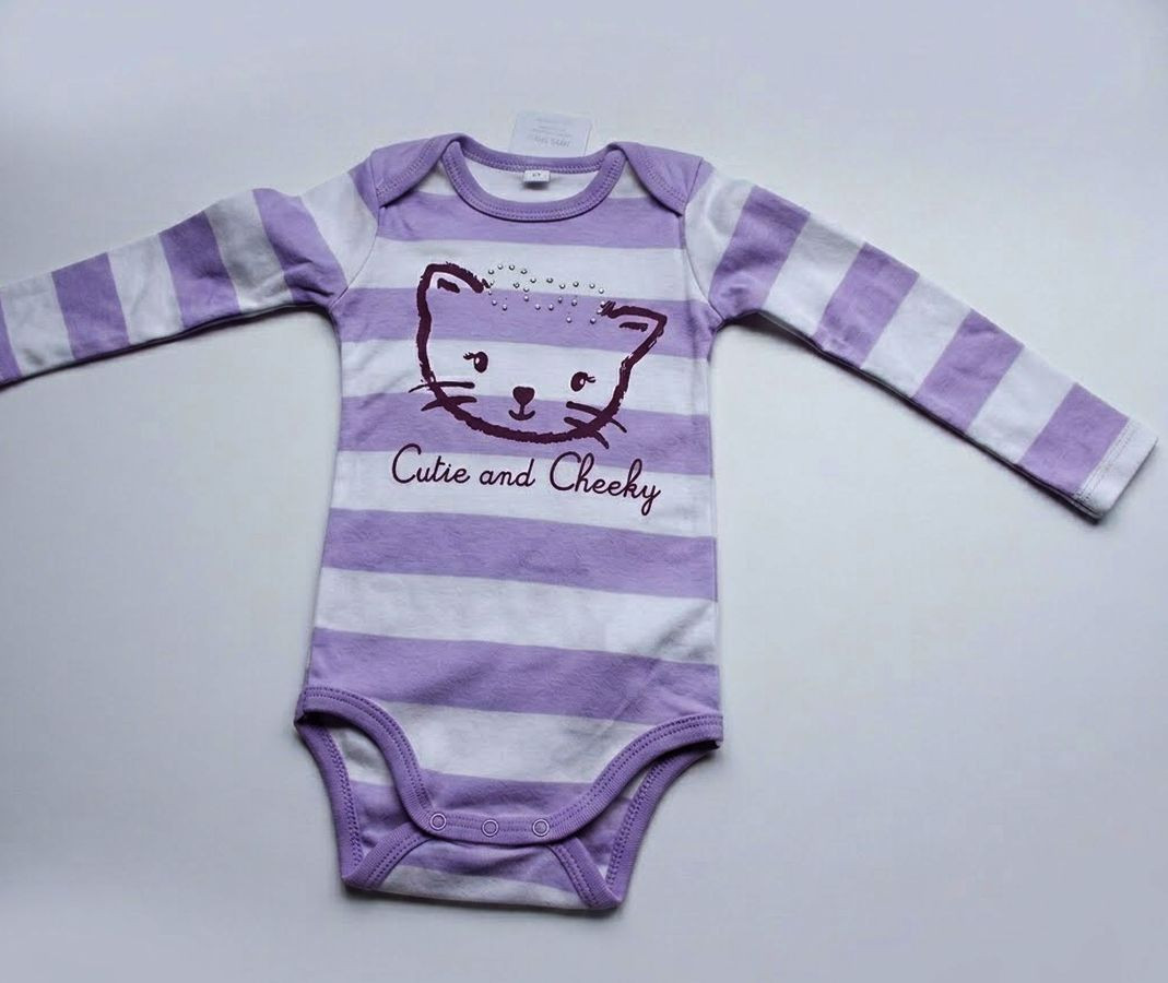 Body mauve en coton 12 mois
