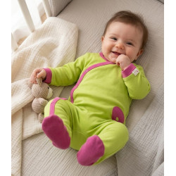 Grenouillère vert anis et...