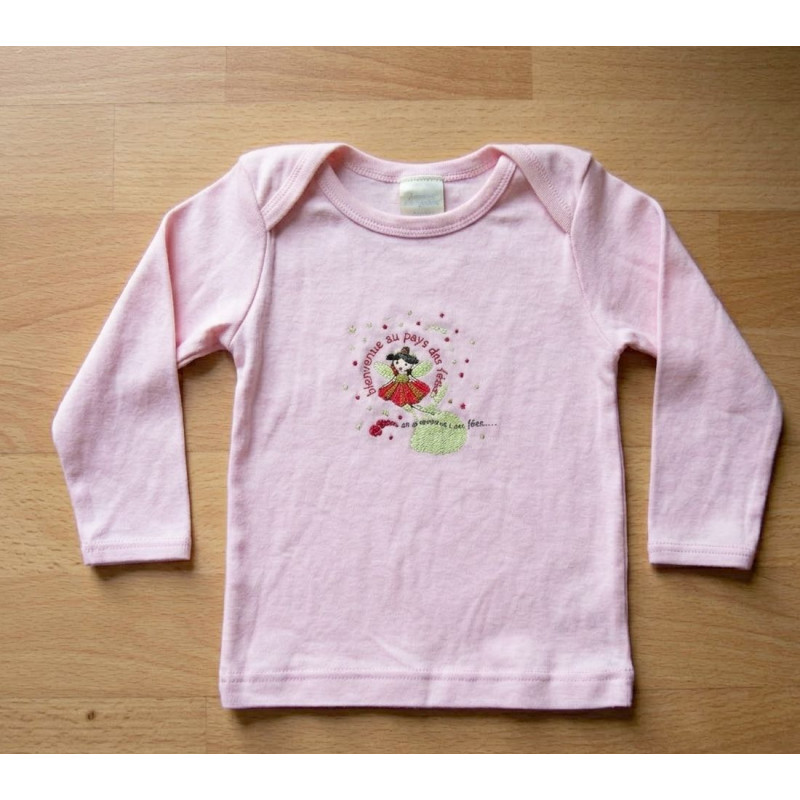 Tee-shirt manches longues rose  18 mois
