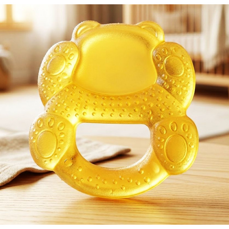 Anneau de dentition souple 'nounours' jaune