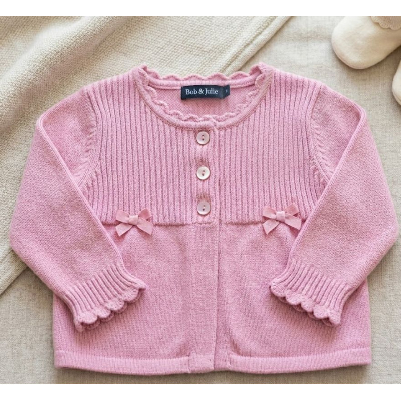 Gilet rose bébé 'Bob et Julie' 6 mois