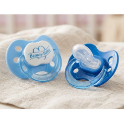 2 sucettes orthodontiques 0 à 3 mois  Bleu 