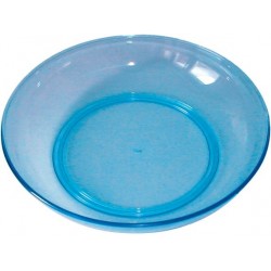 Assiette bleu acidulé 'Plastorex' 