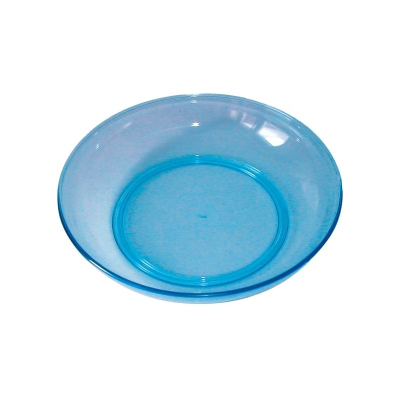 Assiette bleu acidulé &#039;Plastorex&#039;