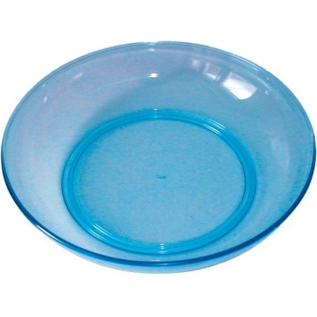 Assiette bleu acidulé 'Plastorex'
