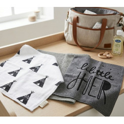 3 lingettes bébé en coton