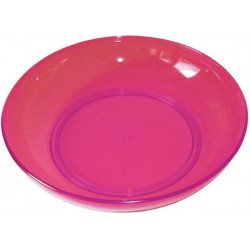 Assiette fushia acidulé 'Plastorex' 