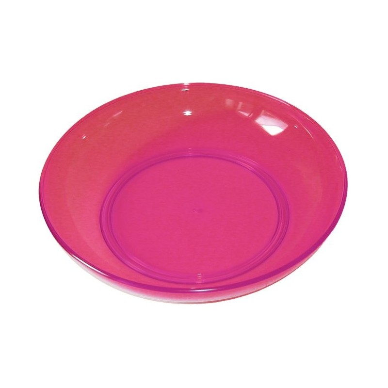 Assiette fushia acidulé &#039;Plastorex&#039;