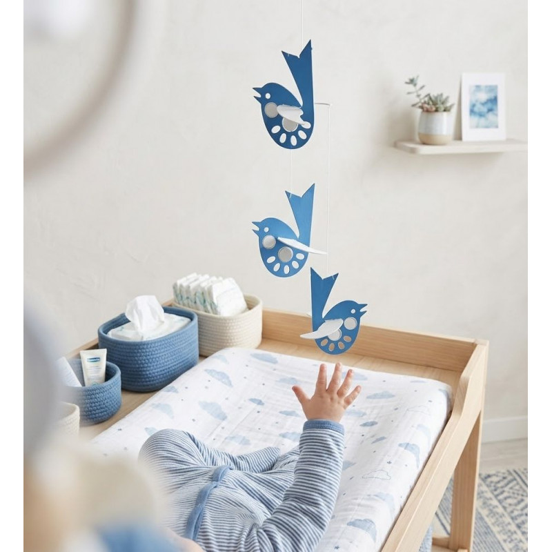 Mobile 'Oiseaux en bleu'