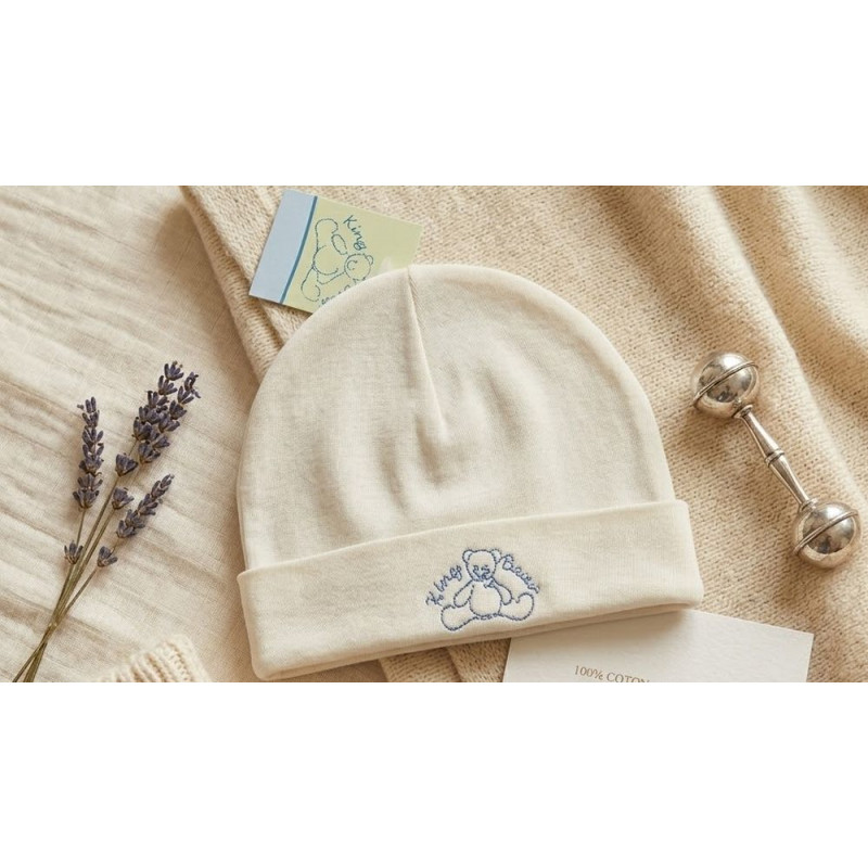Bonnet de naissance beige 0-6 mois