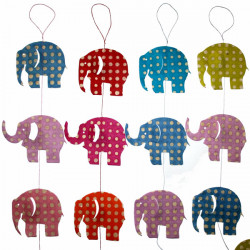 Guirlande  Eléphants rouges 