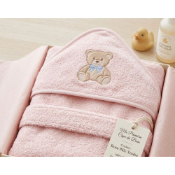 Cape de bain rose tendre 