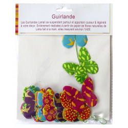 Guirlande Papillons multicolores "Eté" 