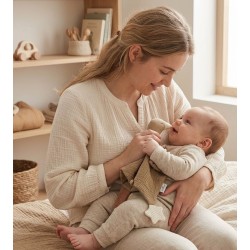 Doudou plat Oie en coton 