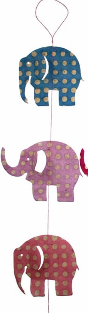 Guirlande  Eléphants bleu...
