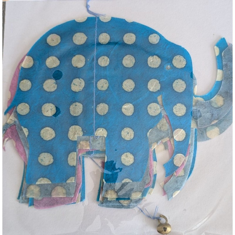 Guirlande  Éléphants bleu vif
