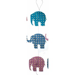 Guirlande  Éléphants bleu vif 