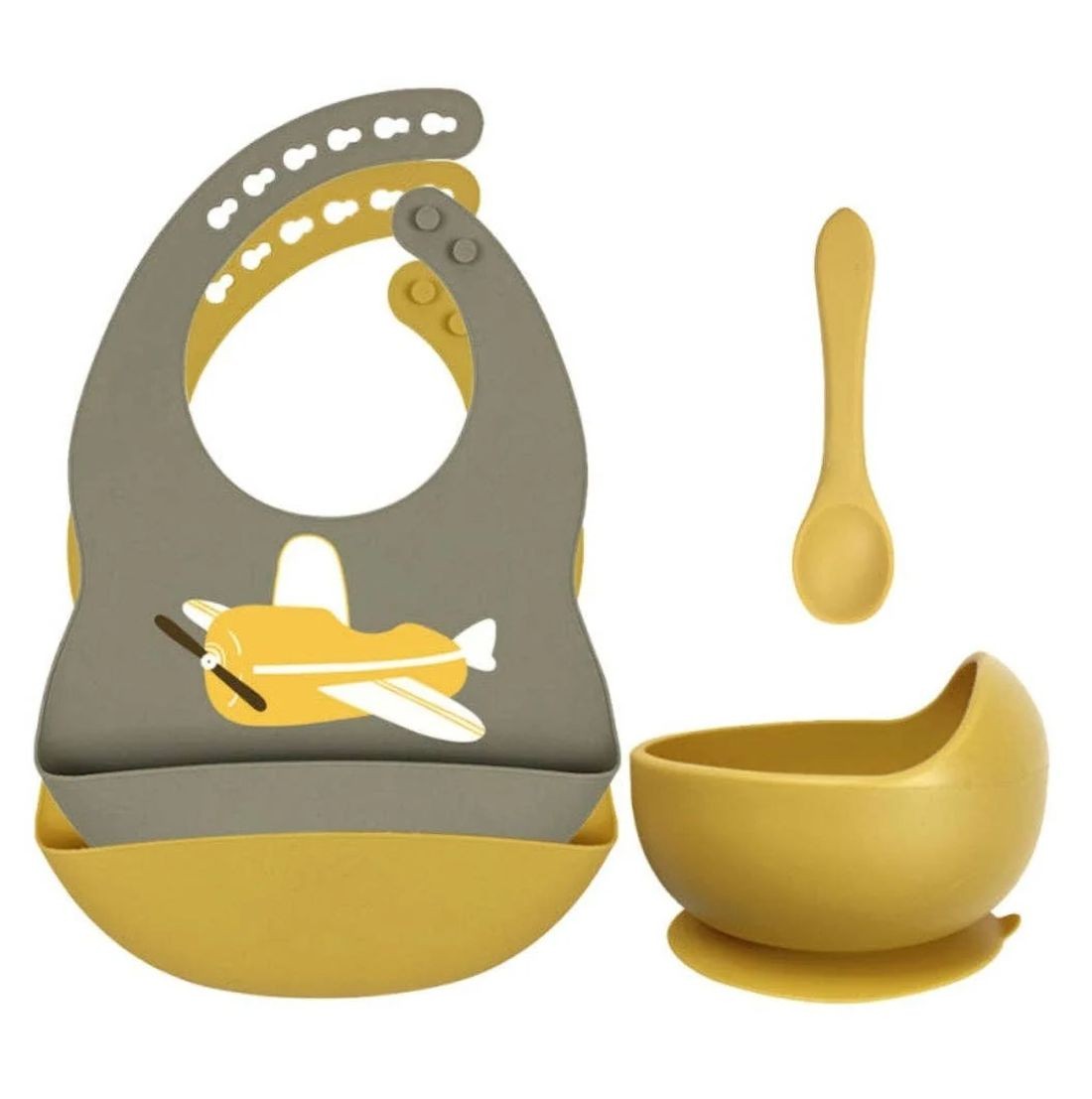 Set repas en silicone, bol,...