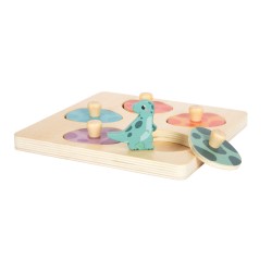 Puzzle en bois et mémo dinos 