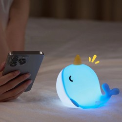 Veilleuse Narval -Silicone  Tactile, Rechargeable 