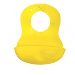 Bavoir souple jaune