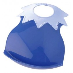 Bavoir 'Arlequin' bicolore bleu foncé