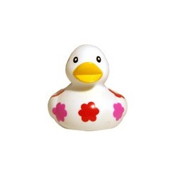 Canard de bain motifs fleurs lumineux 