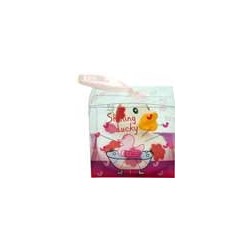 Canard de bain motifs fleurs lumineux 