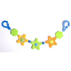 Chaine de poussette avec hochets motif nounours