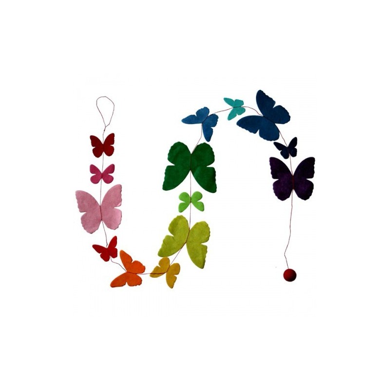 Guirlande &#039;Papillons unis&#039; multicolore