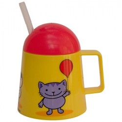 Tasse avec paille 'Tiny Cat' 12 mois + 