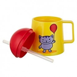 Tasse avec paille 'Tiny Cat' 12 mois + 