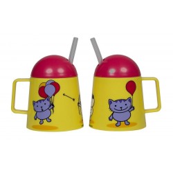 Tasse avec paille 'Tiny Cat' 12 mois + 