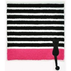 Petite serviette de toilette 'Border Color' black