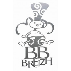 Sticker 'BB Breizh' argent