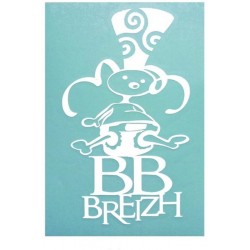 Sticker 'BB Breizh' blanc