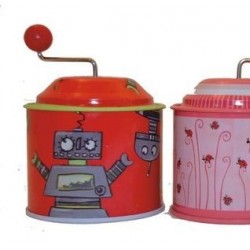 Boite à musique robot (rouge)