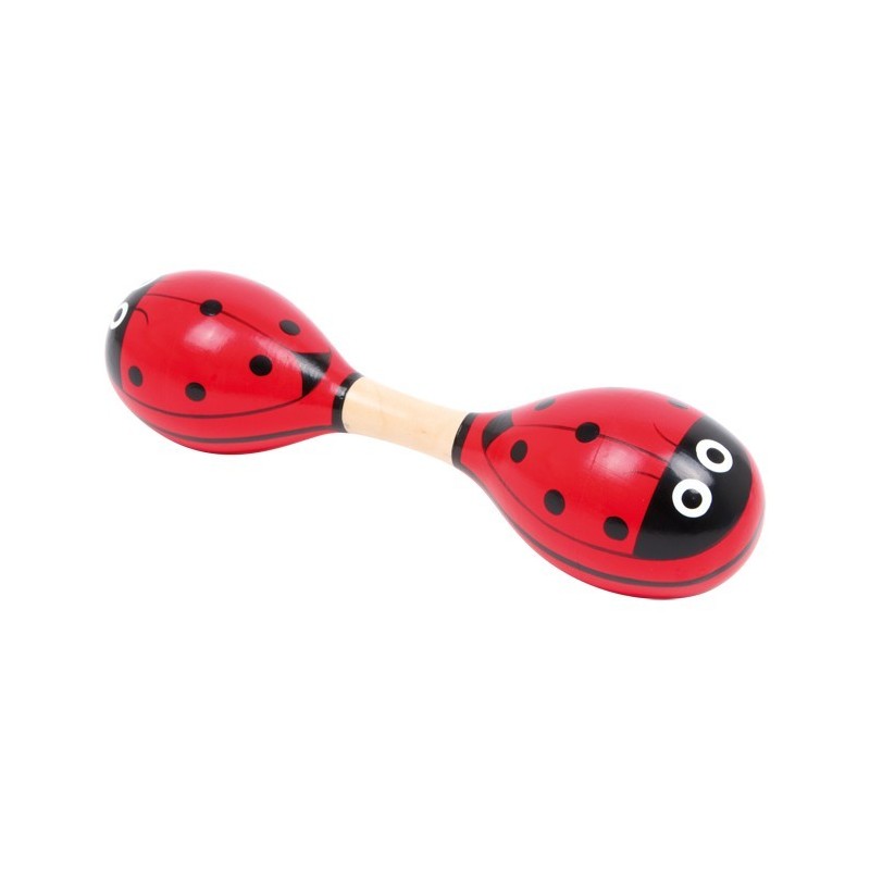 Maracas double rouge coccinelle Maracas double rouge coccinelle