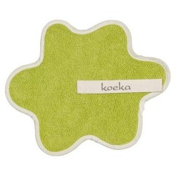 Doudou serviette attache sucette en vert
