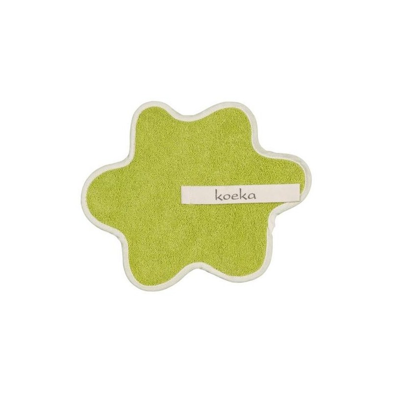 Doudou serviette attache sucette en vert Doudou serviette attache sucette en vert