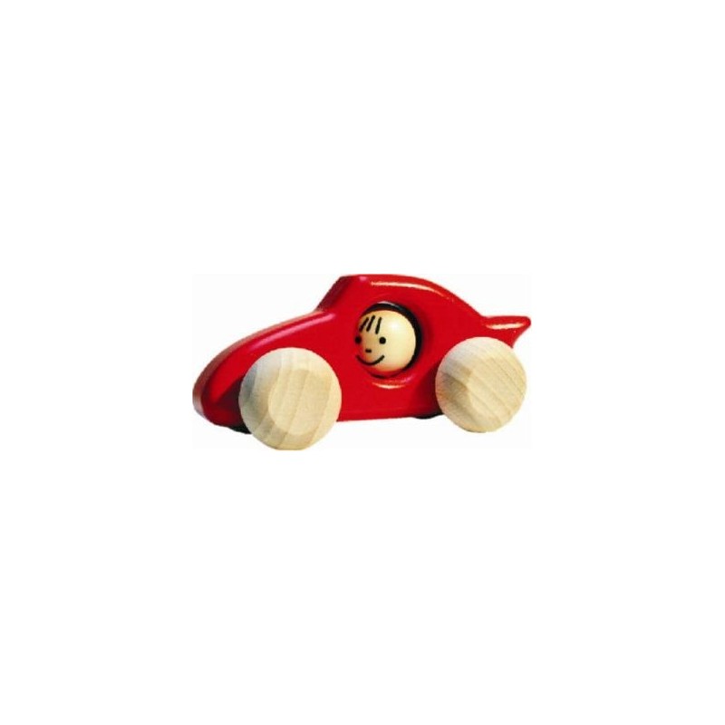 Voiture de course en bois rouge Ecodis