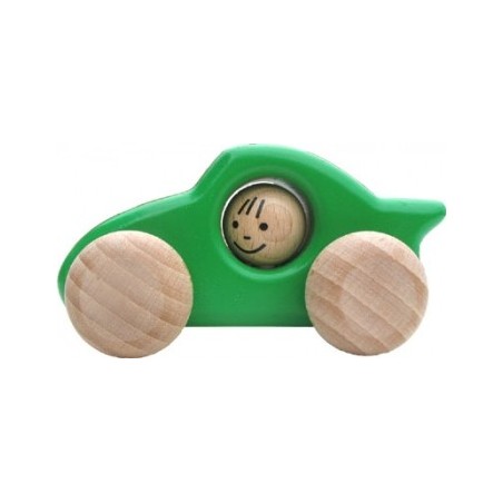 Voiture de course en bois  vert