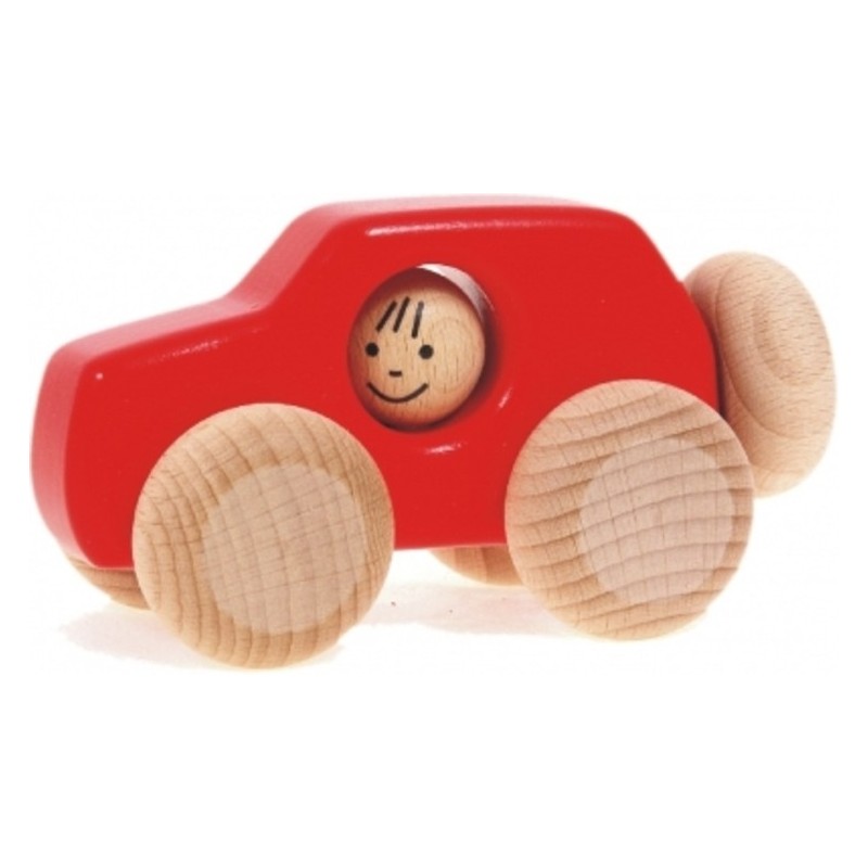 Voiture 4x4 en bois  rouge