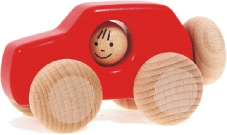 Voiture 4x4 en bois  rouge