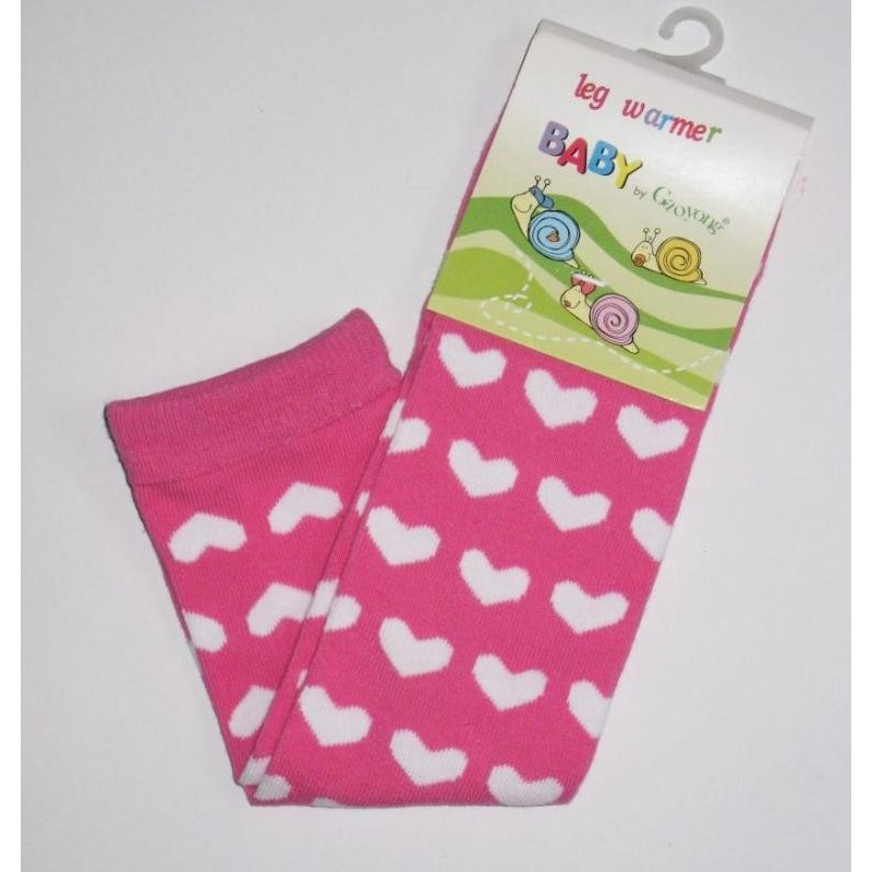 Jambières Enfant-Babylegs en rose à motifs blancs Jambières Enfant-Babylegs en rose à motifs blancs