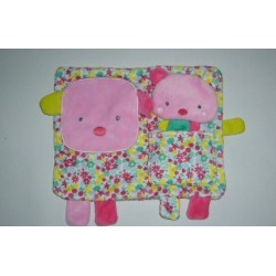 Doudou plat fleuri