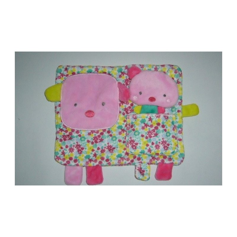 Doudou plat fleuri