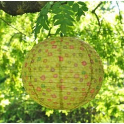 Lampion en papier Jaune prairie